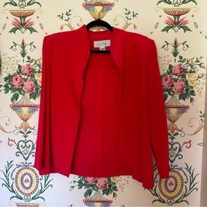 Stunning salmon pink silk vintage blazer by Mark Heister